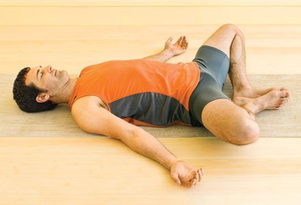 Reclining Bound Angle Yoga Pose