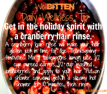 WellBitten Wellness Tip: Cranberry Hair Rinse