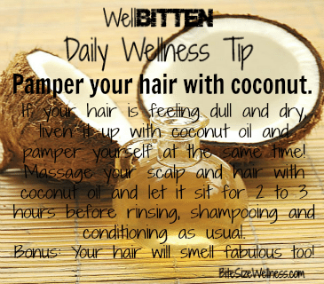 WellBitten Wellness Tip: Pamper with Coconut Oil