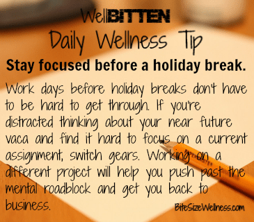 WellBitten Wellness Tip: Break Through the Mental Road Block at Work