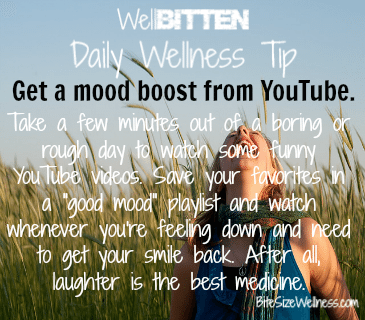 WellBitten Wellness Tip: Use YouTube to Brighten your Day