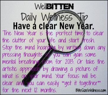 WellBitten Wellness Tip: Have a Clear New Year