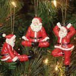 Yoga Santa Ornaments