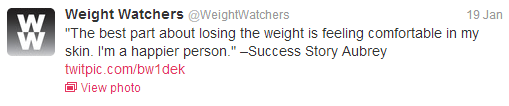 Weight Watchers Twitter