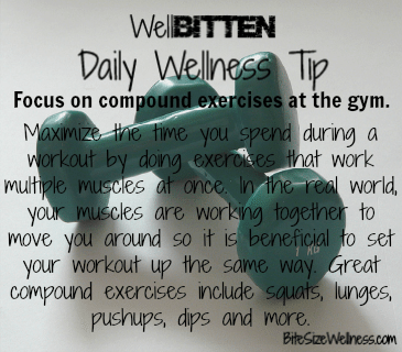 WellBitten Wellness Tip: Focus on Compound Exercises