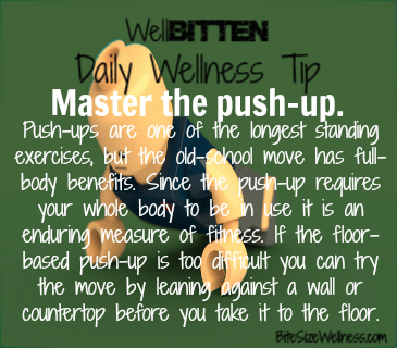 WellBitten Wellness Tip: Perfect your Pushup