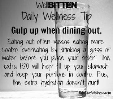 WellBitten Wellness Tip: Guzzle H2O When Dining Out