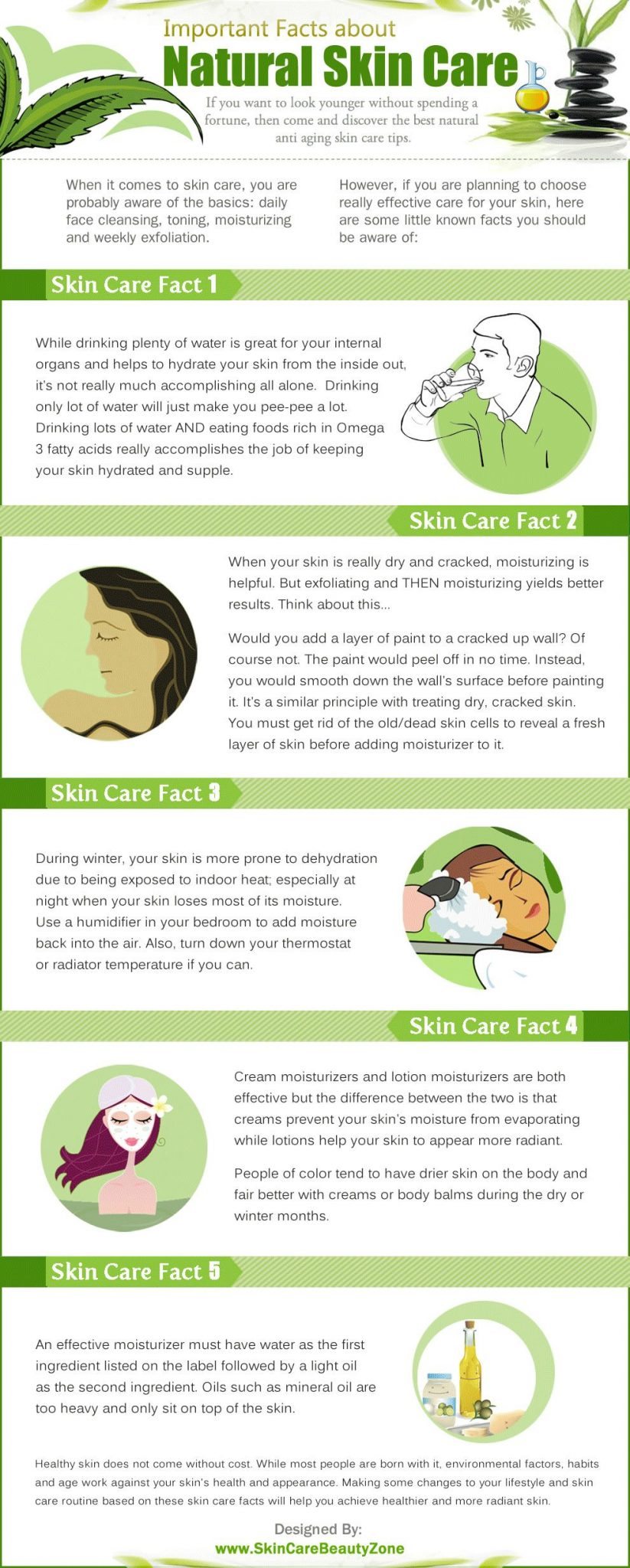 Natural Skin Care Facts Infographic