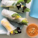 spring rolls pork mango mesclun