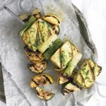 tofu kabobs with cilantro sauce