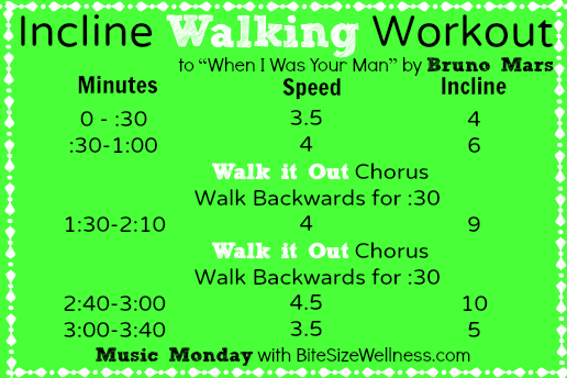 Incline Walking Workout to Bruno Mars