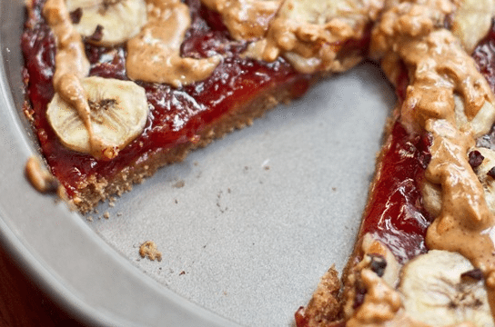 Peanut Butter and Jelly Breakfast Pizza