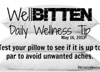 WellBittenWellBitten Wellness Tip: How to do a Pillow Check