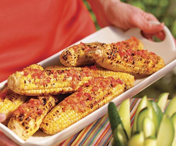 Corn on the Cob with Thyme and Roasted Red Pepper Butter