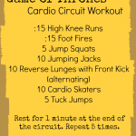 Game of Thrones Introduction Cardio Circuit Workout