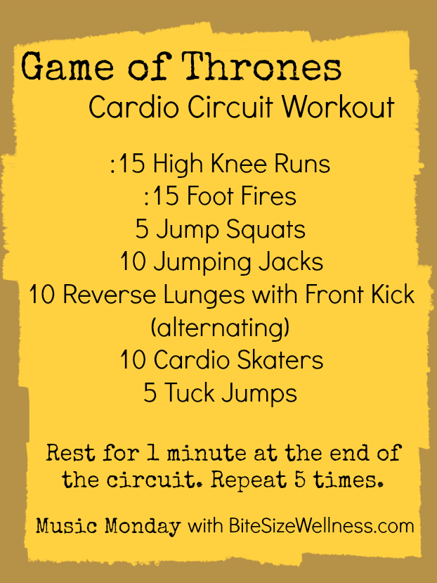 Game of Thrones Introduction Cardio Circuit Workout