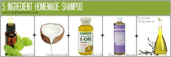 DIY Beauty Recipes: 5 ingredient shampoo recipe 2