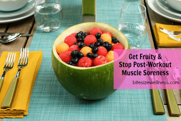 Fruit Salad - Foods To Alleviate Post Workout Muscle Soreness - Muscle Pain - Exercise - Watermelon - Blueberries - Cherries - Pomegranate - Bananas