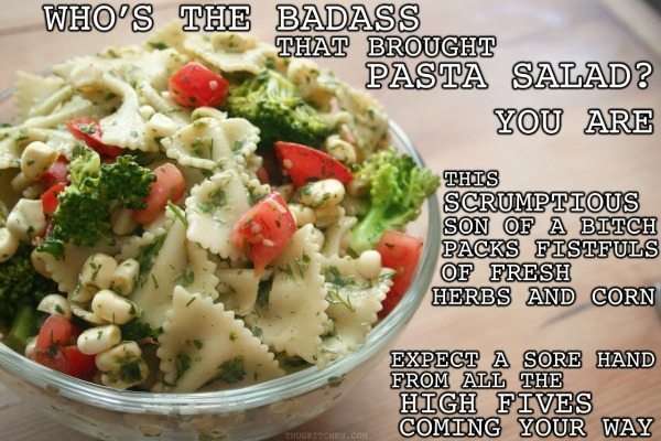 daily bite LOL thug kitchen pasta salad