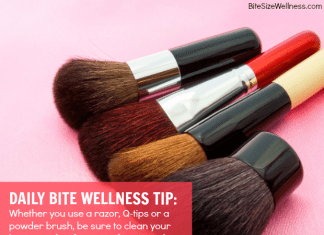 Daily Bite Wellness Tip - Clean Your Makeup Brushes Beauty Tools