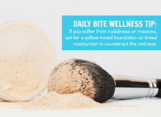 Daily Bite Wellness Tip - Makeup for Rosacea - How to Cover Redness