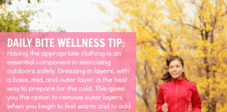 Daily Bite Wellness Tip - Workout Clothing - Outdoor Exercise Tips