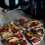 hummus tortilla pizza
