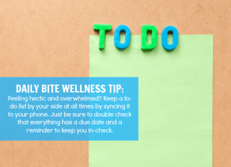 Daily Bite Wellness Tip - Mobile To Do List