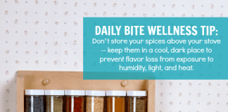 Daily Wellness Tip - Store Your Spices Properly