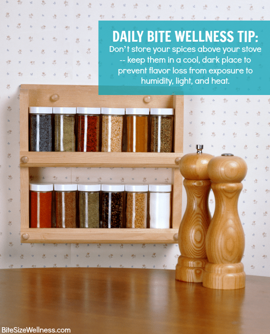 Daily Wellness Tip - Store Your Spices Properly
