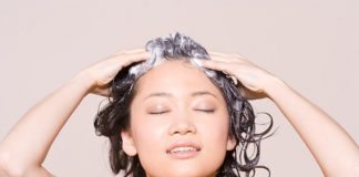 Woman Shampooing Her Hair