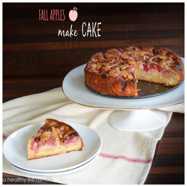 apple raspberry almond cake
