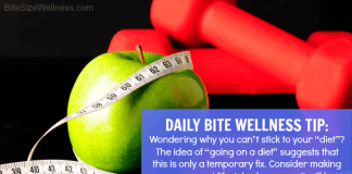 Daily BIte Wellness tip stick to a diet
