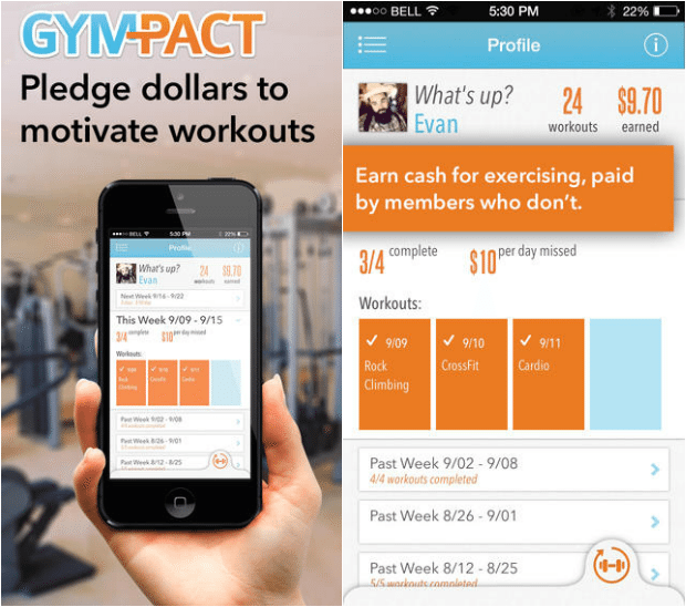 Gympact App Screenshots