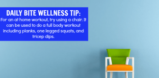 daily bite wellness tip chair workout