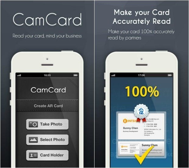 Cam Card App Review Screenshots