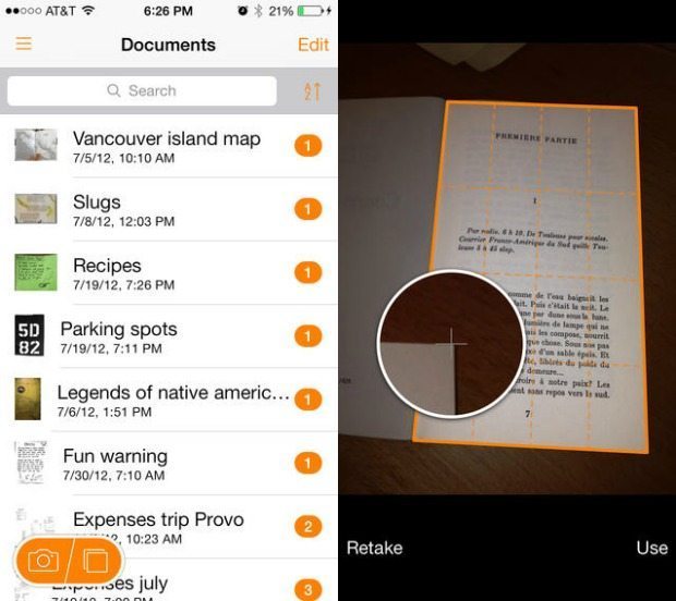 Geniusscan iPhone App Review Screenshots