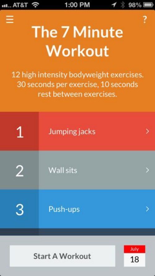 The 7 Minute Workout App For Tech Tuesday App Review Dash