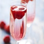 Champagne with berries