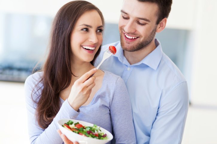 Couple Eating Healthy