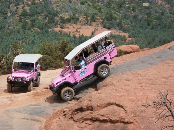 Pink jeep tour