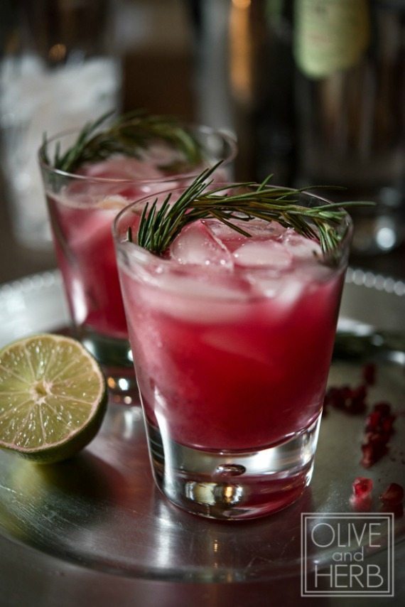 Pomegranate Rosemary cocktail