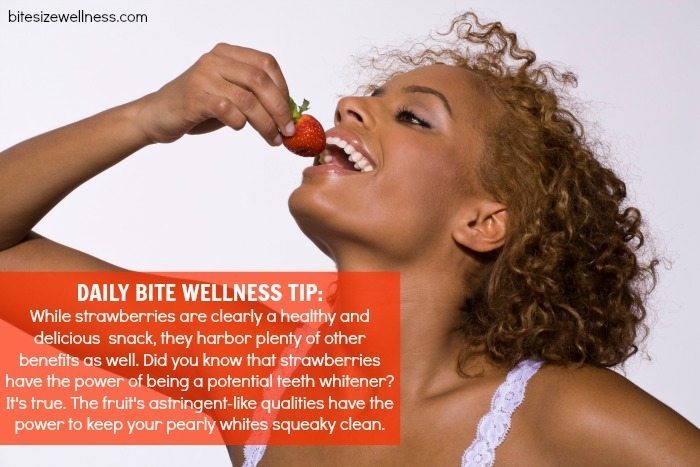 Daily Bite Wellness Tip Strawberry as Teeth Whitener