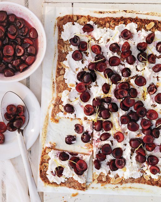 cherry tart ricotta almonds martha stewart recipe