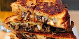 mushroom onion grilled cheese feat image