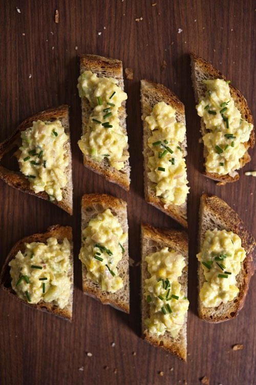 Open Faced Egg Salad Sandwiches for Dinner and a Movie Angelina Jolie.jpg