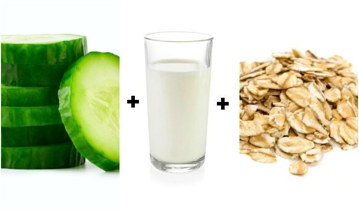 diy remedy for dry skin cucumber oats and milk