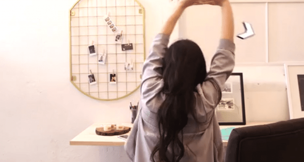 desk exercises office yoga